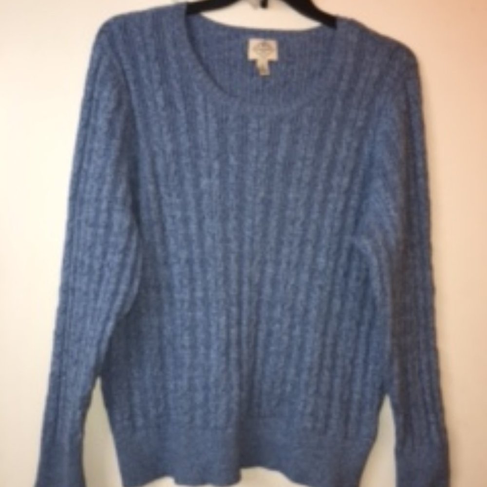 (NEW) St. John's Bay - Blue Grey Crew Neck Long Sleeve Sweater - Size 3X